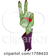 Poster, Art Print Of Cartoon Witch Hand Giving The Peace Hand Sign