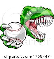 Dinosaur Baseball Player Animal Sports Mascot