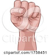Fist Hand Raised Up Punch Comic Pop Art Cartoon