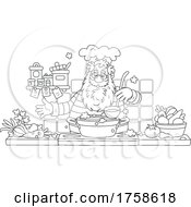 Poster, Art Print Of Santa Cooking Soup