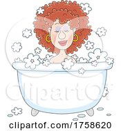 Poster, Art Print Of Woman Taking A Bath