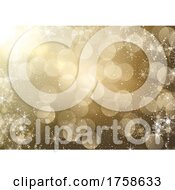 Poster, Art Print Of Christmas Snowflakes And Bokeh Lights Background