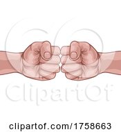 Poster, Art Print Of Fist Bump Punch Fists Boxing Comic Pop Art Cartoon