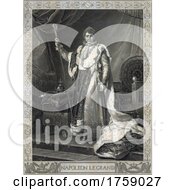Poster, Art Print Of Portrait Of Napoleon Le Grand Standing At The Throne
