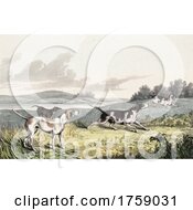 Poster, Art Print Of Hunting Pointer Dogs