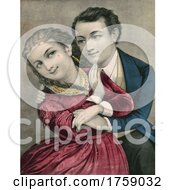 Poster, Art Print Of Young Lady Pushing Away A Man