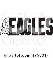 Poster, Art Print Of American Bald Eagle Mascot Beside Eagles Text