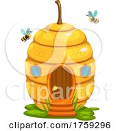 Poster, Art Print Of Bees And Hive House