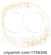 Poster, Art Print Of Watercolor Styled Gold Glitter Circles