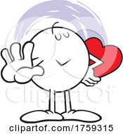 Poster, Art Print Of Secret Valentine Moodie Character Smiling And Holding Out A Hand