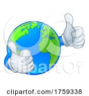 Poster, Art Print Of Earth Globe World Mascot Cartoon Character