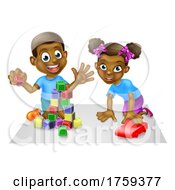 Poster, Art Print Of Kids Playing With Toys