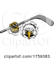 Eagle Ice Hockey Player Animal Sports Mascot