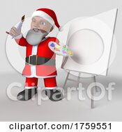 Poster, Art Print Of 3d Santa Claus Character