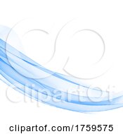 Poster, Art Print Of Abstract Blue Flowing Lines