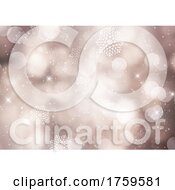 Poster, Art Print Of Christmas Background With Bokeh Lights And Snowflakes
