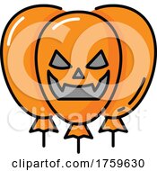 Balloons Halloween Icon by Vector Tradition SM