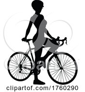 Bike And Bicyclist Silhouette