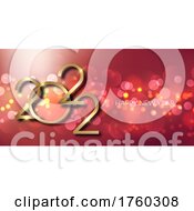 Poster, Art Print Of Happy New Year Banner With Bokeh Lights