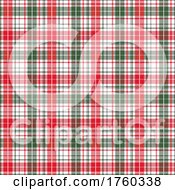 Plaid Pattern Background With Christmas Themed Colours by KJ Pargeter