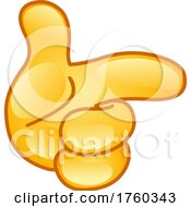 Yellow Pointing Emoticon Hand