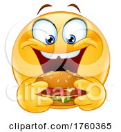Emoji Eating A Cheeseburger