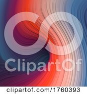 Poster, Art Print Of Minimalist Wave Design With Colorful Shapes And Lines