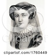 Poster, Art Print Of Portrait Of A Mary Queen Of Scotts