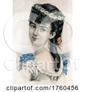 Poster, Art Print Of Portrait Of A Woman Looking Back Over Her Shoulder