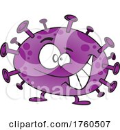 Cartoon Grinning Corona Virus