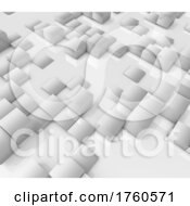 Poster, Art Print Of 3d Abstract Background With Extruding Cubes