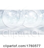Poster, Art Print Of 3d Christmas Background With Snowy Winter Landscape