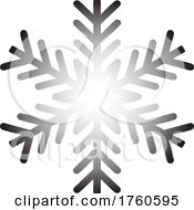Poster, Art Print Of Silver Snowflake