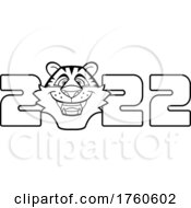 Poster, Art Print Of Cartoon Black And White Year Of The Tiger 2022