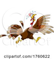 Poster, Art Print Of Cartoon Turkey Bird Running