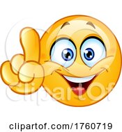 Cartoon Happy Pointing Yellow Smiley Emoji