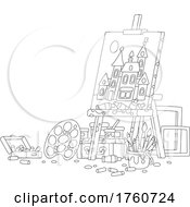 Poster, Art Print Of Artist Easel And Mess