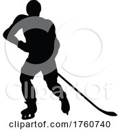 Poster, Art Print Of Hockey Player Silhouette
