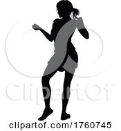 Poster, Art Print Of Tennis Player Woman Sports Person Silhouette
