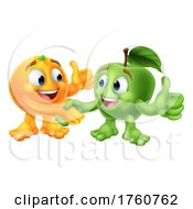 Poster, Art Print Of Compare Apples And Oranges Contrast Conceptual