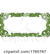 Filigree Heraldry Leaf Pattern Floral Border Frame
