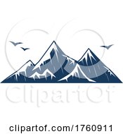 Poster, Art Print Of Mountains And Birds