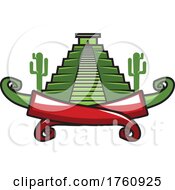 Poster, Art Print Of Mexican Pyramid And Peppers