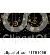 Poster, Art Print Of Glittery Christmas Snowflake Banner