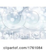 Poster, Art Print Of Christmas Background With Snowflakes And Stars