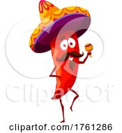 Poster, Art Print Of Mexican Red Pepper Character