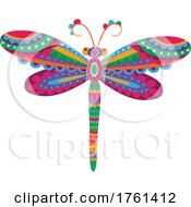 Poster, Art Print Of Mexican Themed Colorful Dragonfly