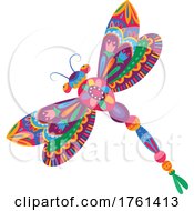 Mexican Themed Colorful Dragonfly