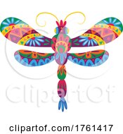 Poster, Art Print Of Mexican Themed Colorful Dragonfly