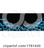 Poster, Art Print Of Blue Ice Cubes Over Black